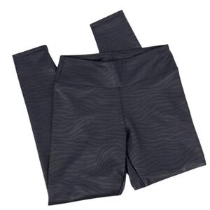 Express Sculpt High-Waisted Compression Leggings‎ Black Zebra Print M NWT